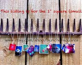 Instagram custom photo gift tags or christmas ornaments  1" square (set of 10) one sided
