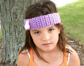 Classic Headband, Purple hairband, Hair Band, Sports Headband, Little Girl Hairband, Flower Headband,