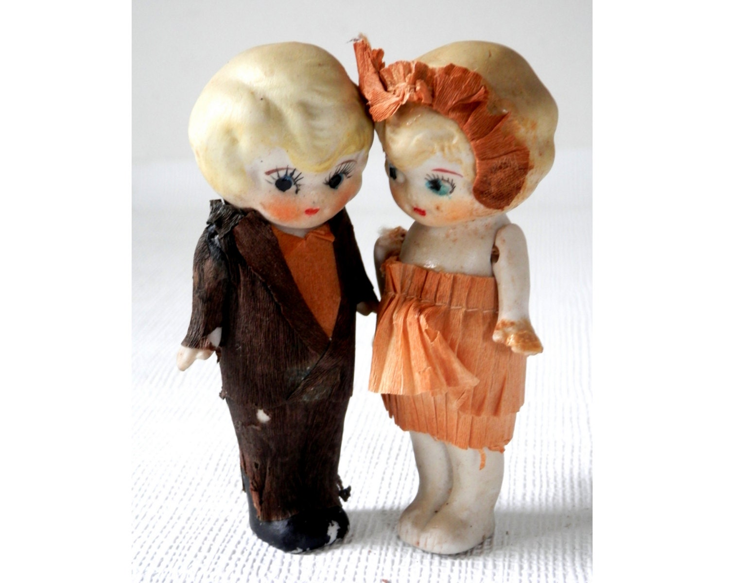 Art Deco Bisque Bride and Groom Dolls Antique Wedding