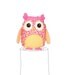 Personalized Owl Pillow - Plush Toy- Sweet Heart Owl Baby Shower - pink, yellow - HET -