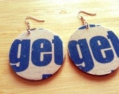 Get Em--Statement Recycled Dangle Earrings
