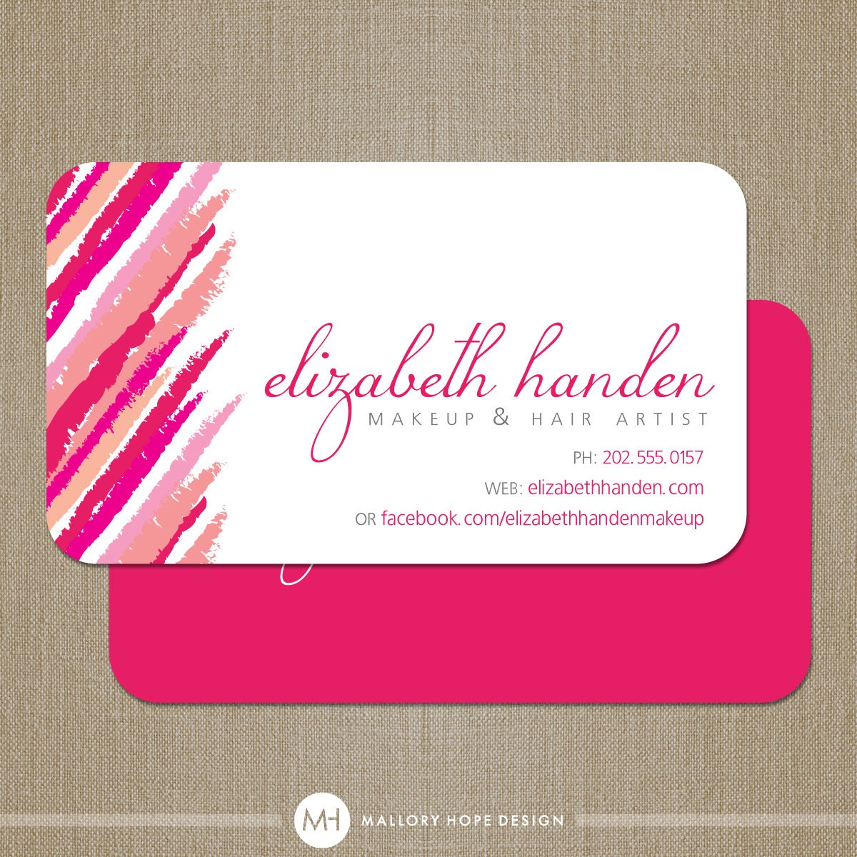 Makeup Artist Lipstick Business Card / Calling Card / Mommy Card - CUSTOMIZE Colors and Content - Set of 100