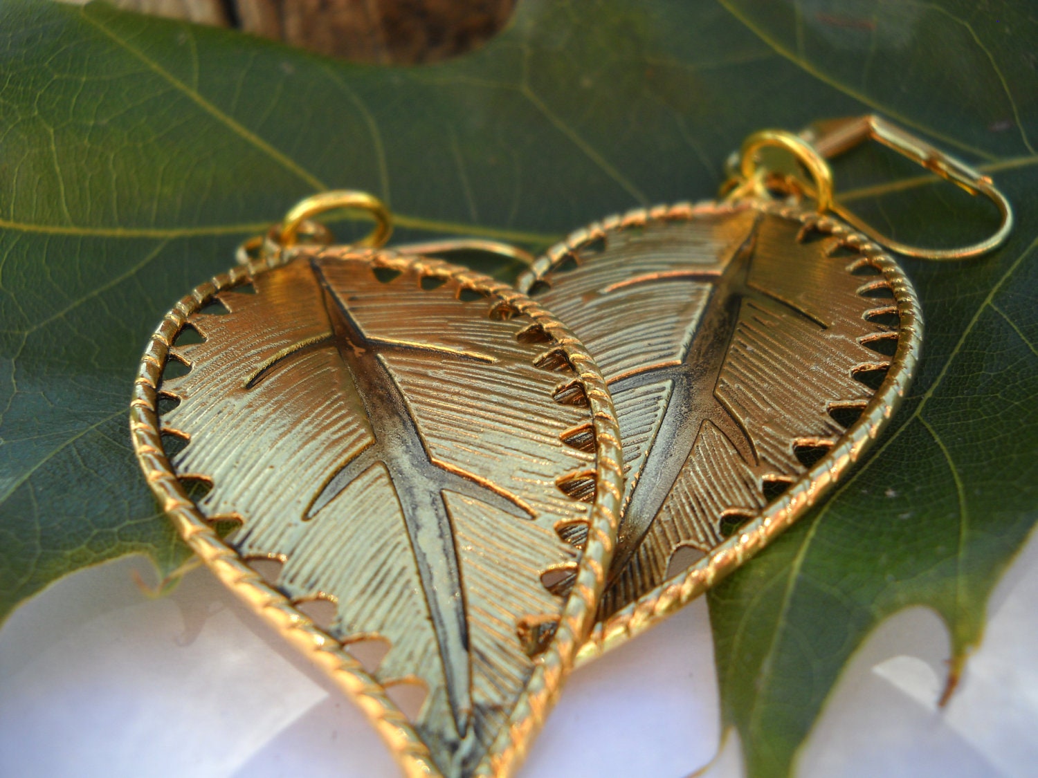 Golden Autumn Dangle Earrings