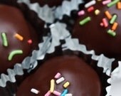 Cake Truffles - Dark Chocolate with Rainbow Sprinkles