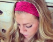 Fuchsia - Medium Lace Headband