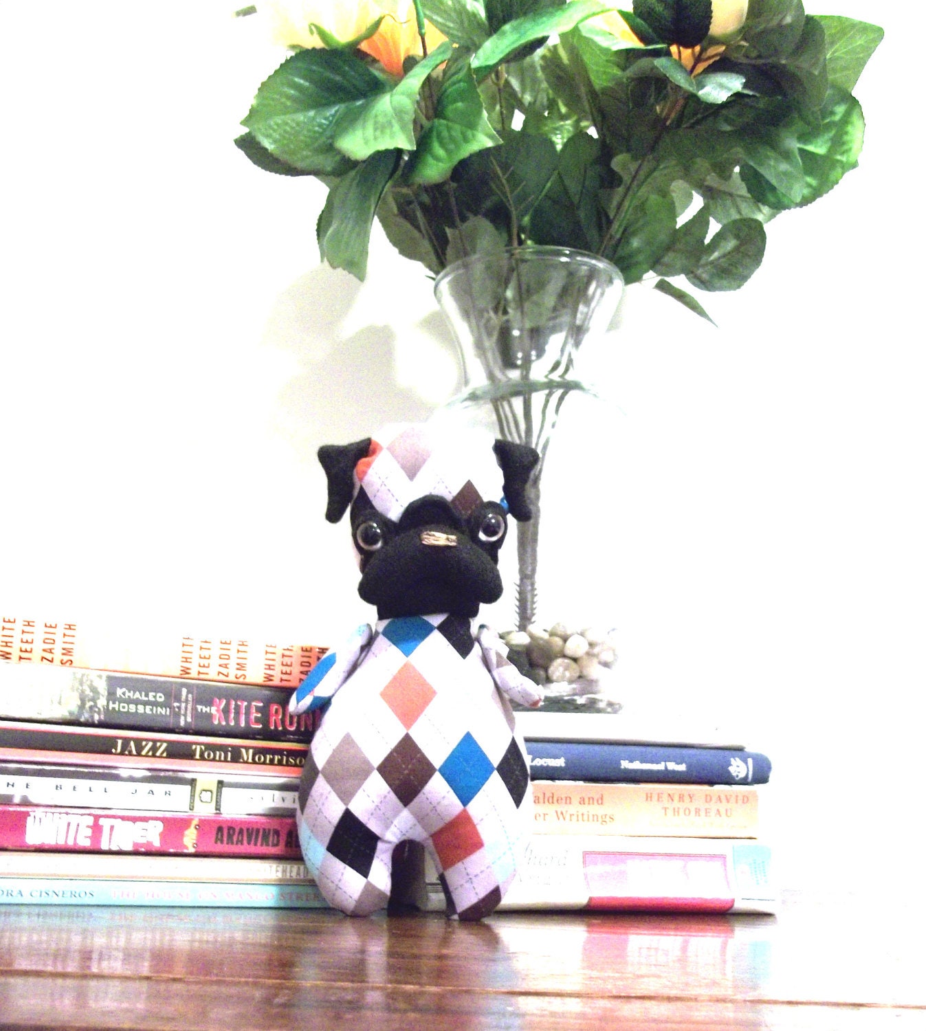miniature Mon Cher Pug (black, brown, blue, orange, grey, white, checkered) pug doll