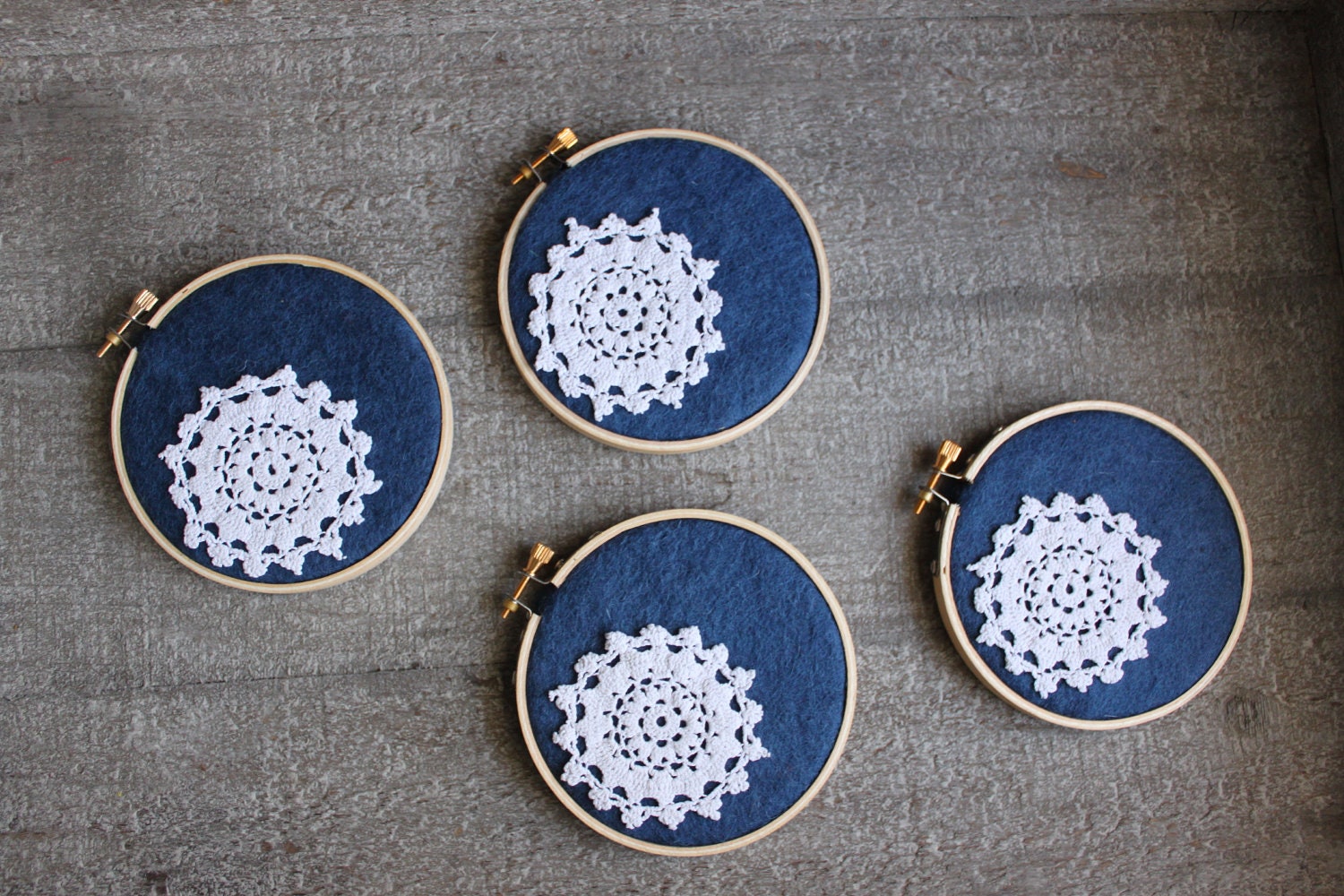 Christmas Ornaments Embroidery Hoops Winter Snowflakes