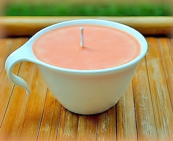 Mango Peach Salsa Scented Soy Tea Cup Candle