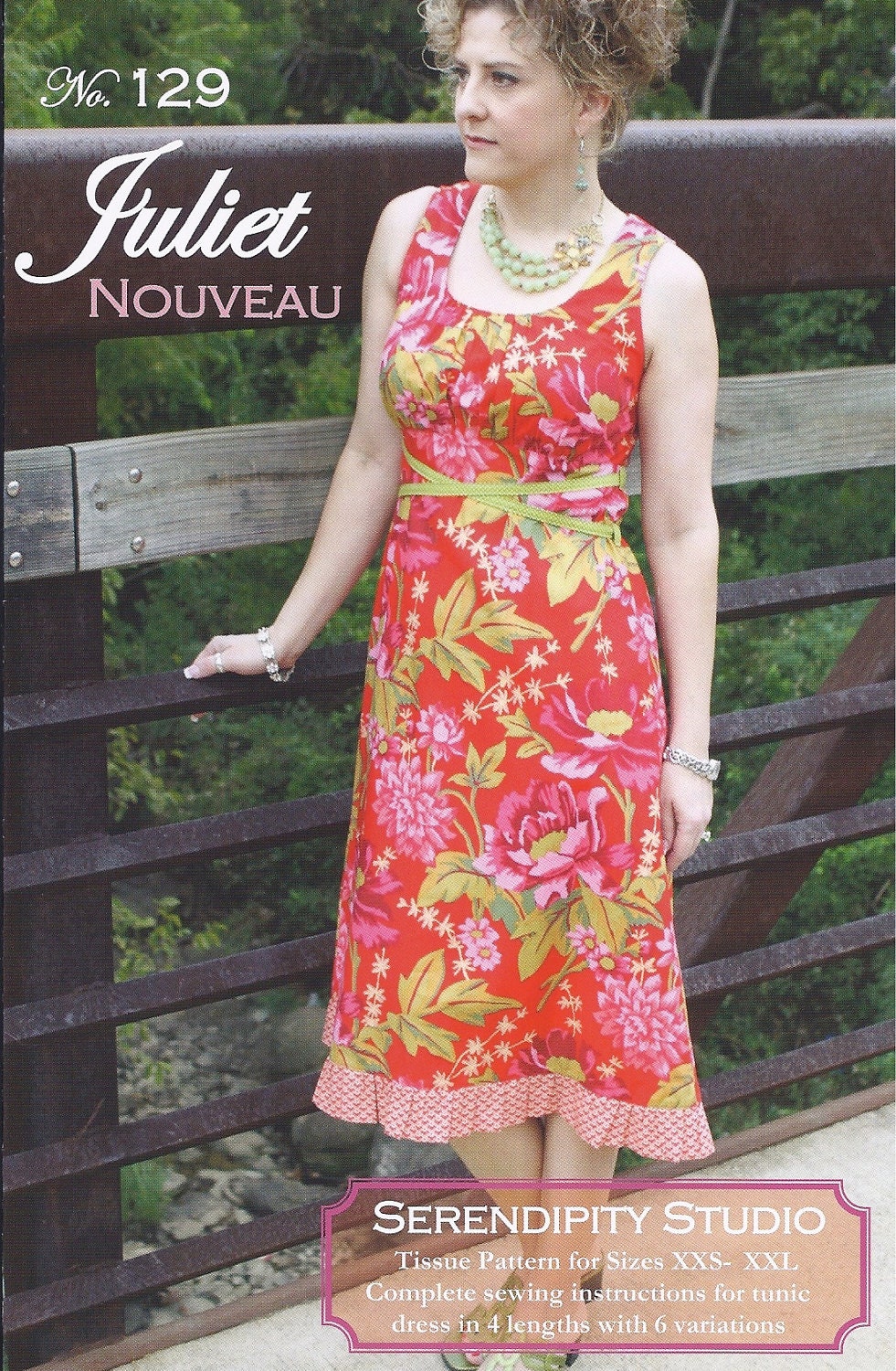 JULIET NOUVEAU DRESS (6 variations/4 lengths) pattern by Serendipity Studio sizes xxs-xxl