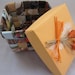 Colorful handwoven paper basket with lid crafted from upcycled paper