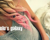 BUBBLE POP PINK pastel colored/ human remy hair/ clip-in hair/ dip dye ombre (2) hair extensions