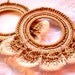 SALE -30% Crochet Hoop Earrings Handmade Jewelry ecru white Earrings