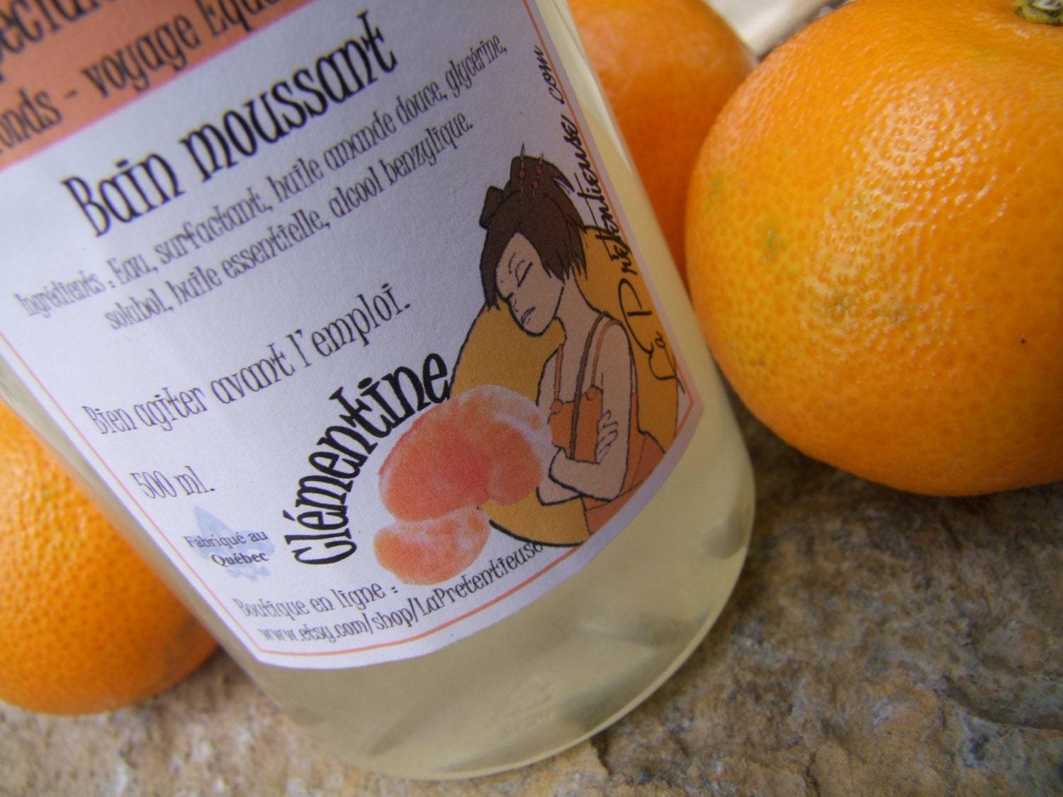 Clementine bubbly bath 500 ml -colouring, artificial fragrance and parabens free