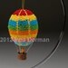 Hot air balloon Easter egg / Christmas ornament. Collectible, one of a kind.