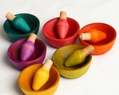Rainbow Christmas lights for sorting - Montessori, waldorf inspired