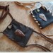 dance in dream  time ... arrowhead and turquoise medicine pouch // made with recycled leather