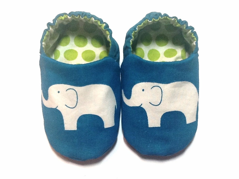 Elephant Baby Boy Shoes (Organic Cotton)