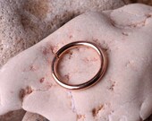 Tiny small Hoop 18, 19, 20, or 22 gauge RING NOSE / EAR / Cartilage / Helix Rose Gold Filled 6-7-8 mm Handcrafted / Christmas sale
