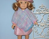 18 Inch American Girl Doll outfit poncho skirt top and tam/beret by Project Funway on Etsy