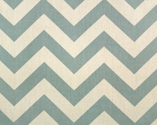 ONE - 18 x 18 Village Blue and Natural Chevron Pillow Cover - Premier Prints