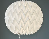 Bubble: Origami Paper Lamp Shade / Lantern / Pendant - White