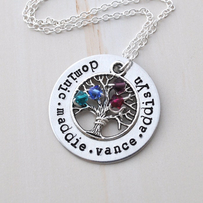 Mothers Birthstone Necklace