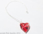 Red and Black Heart Necklace