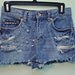 High Waisted, Destroyed & Studded Jean Shorts