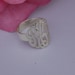 Designer Personalized Initials Ring (Order Any Name) - Sterling Silver