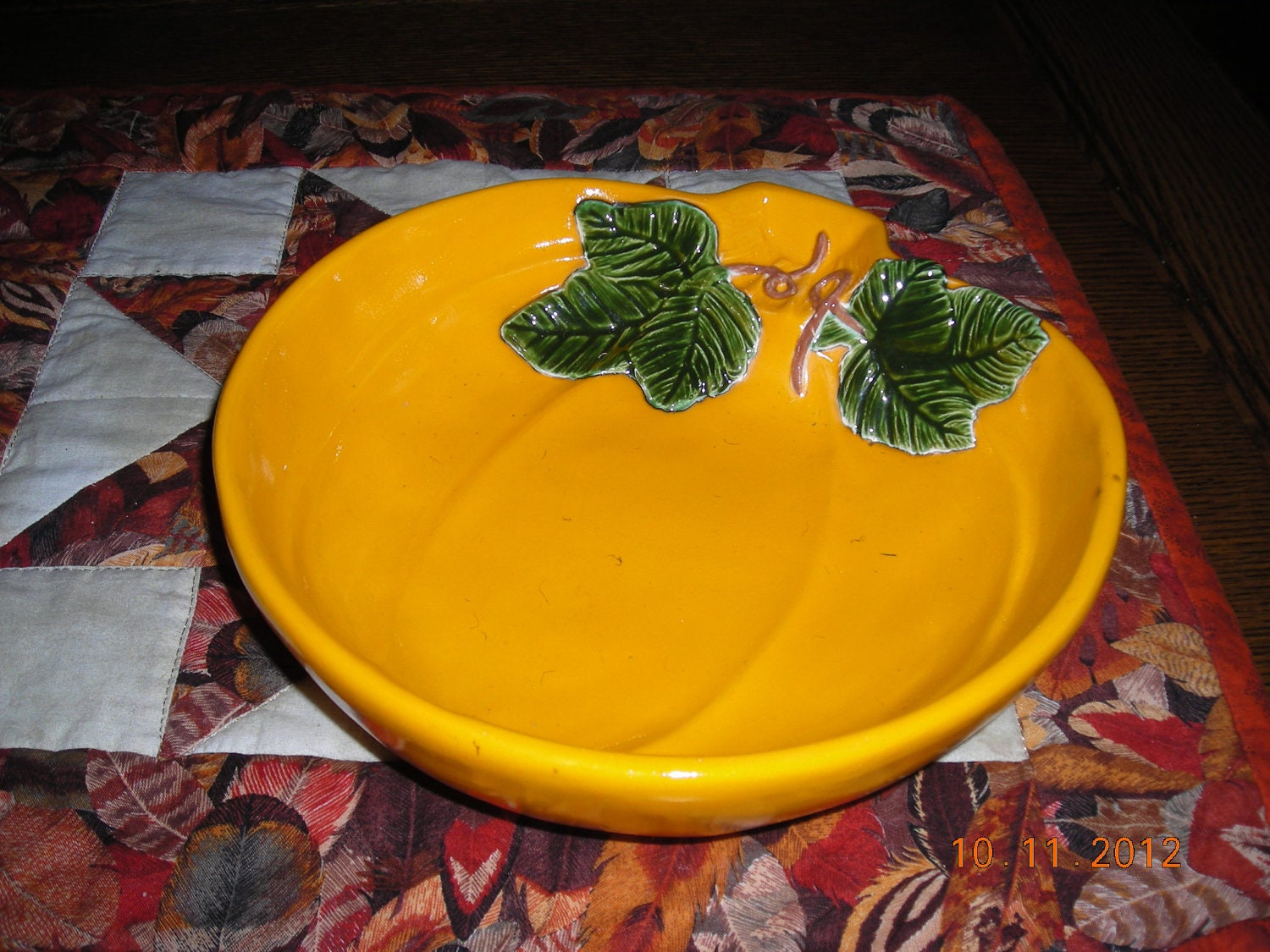 A Pumpkin Serving  Bowl