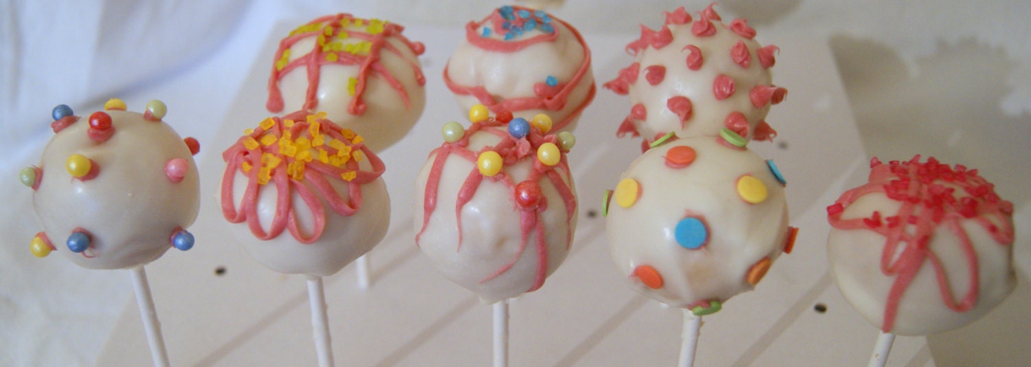 Homemade Lemon Cake pops Lollipop wedding / party favours