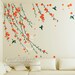 flower wall decals birds wall sticker nursery mural children wall art cherry blossom summer-flower birds Z151 by cuma
