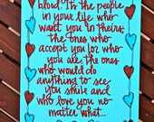 Family isn't always blood... Framed Canvas Painting - 16"X20"