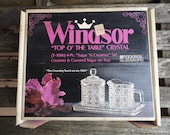 Vintage Windsor Sugar "n Creamer Set with Tray Federal Glassware Orginal Box Unused