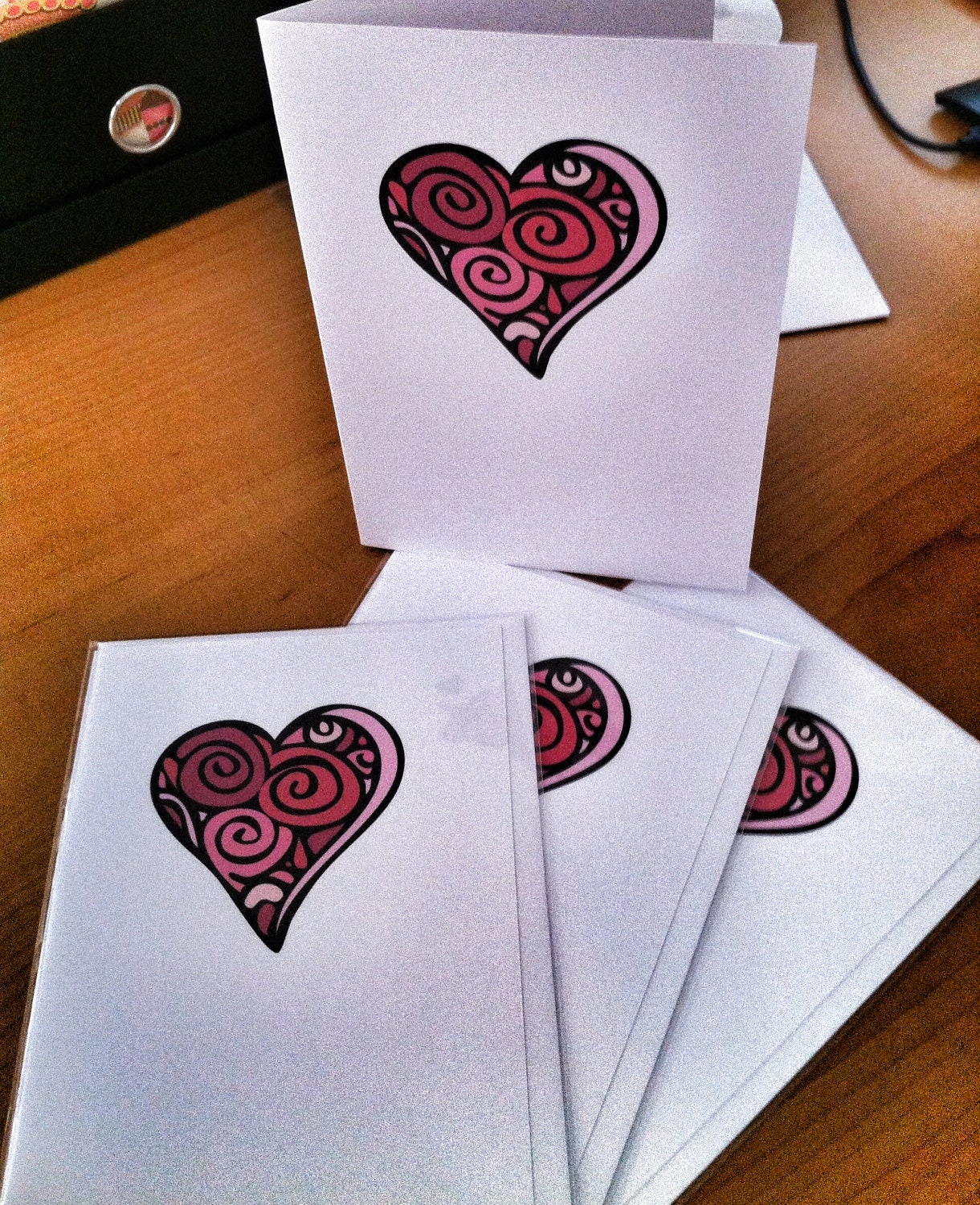 Heart Icon - Wedding/Engagement/Valentines/Anniversary - Multipack of 4 Cards