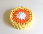Halloween Crochet Coasters - Candy Corn - Halloween Decorations - Fall Home Decor - pomegranatefarm