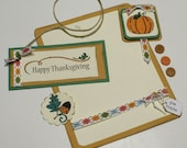 8 Piece Thanksgiving Scrapbooking Embellishment and Photo Mat Kit