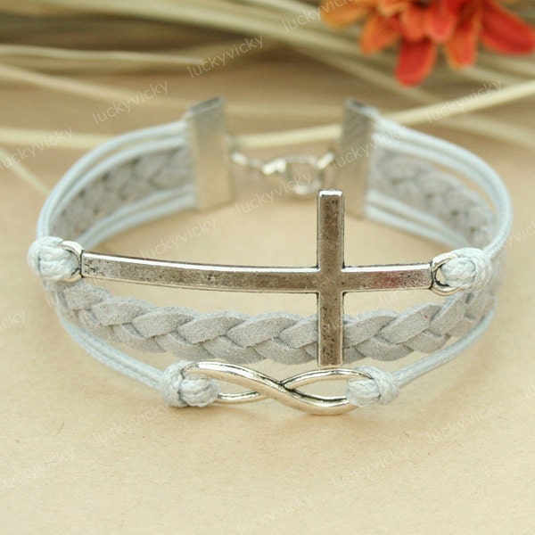 Fashion infinity Bracelet-Infinity Cross bracelet-Cross bracelet-Gift for your friend