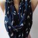 Little Grey Rabbits Patterned - Infinity Scarf Loop Scarf Circle Scarf -It made with good quality COTTON fabric. Super Loop