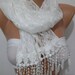 Mothers Day gift Tulle Scarf - Lace scarf - White scarf...bridesmaid gift