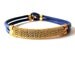 new blue elegant leater bracelets with gold chain