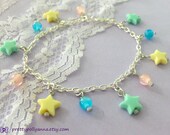 Fairy Kei, Sweet Lolita Pastel Star Charm Bracelet