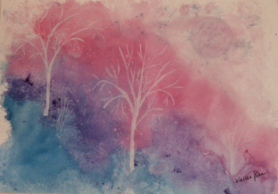 Watercolor signed original - Wanderings - one of a kind