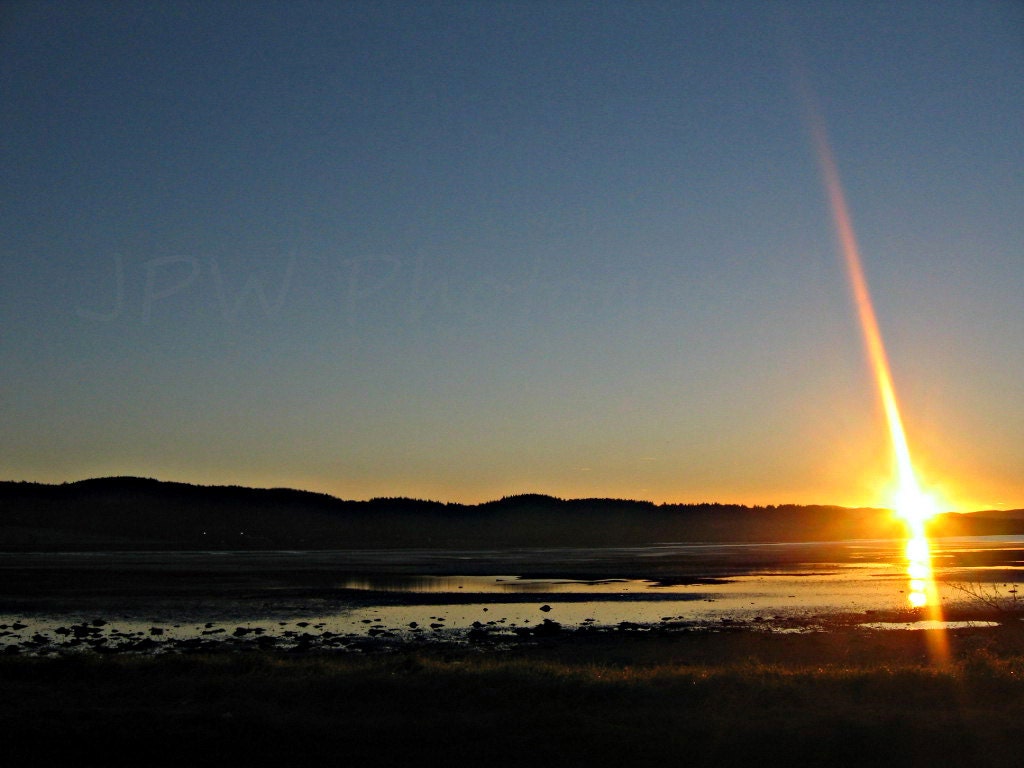 Reflection of Vivid Orange Sunrise , Scotland Fine Art Nature Photography
