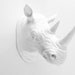 White Faux Taxidermy - Faux Taxidermy - The Denver - White Resin Rhino Head- Rhino Resin White Faux Taxidermy- Chic & Trendy