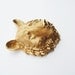 The Hudson - 1 Gold Mini Resin Bear Head- Resin White Faux Taxidermy- Chic & Trendy