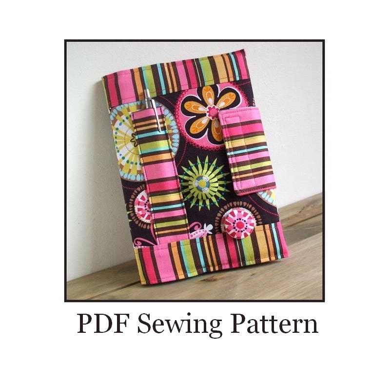 INSTANT DOWNLOAD Notepad Cover Sewing Pattern - PN405 Writing Pad / Book Cover Sewing Instructions