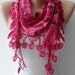 Dark Pink Scarf with Trim Edge - Summer Colors - New