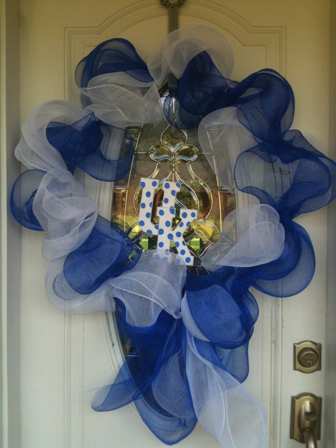 University of Kentucky Front Door Wreath Deco Mesh 28" Home Decor