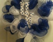 Kentucky Wildcats UK Team Wreath 28" Deco Mesh Front Door Home Decor